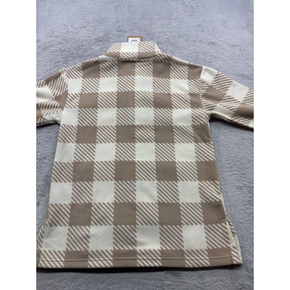 Rivalry Threads Memphis Tigers Fleece Pullover Tan Plaid Snap Mock Neck Small - Picture 4 of 4